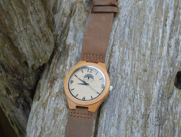 Bamboo Watch - Brown Leather