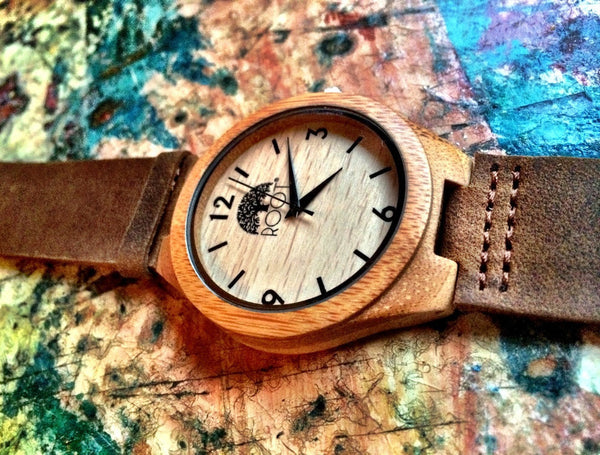 Bamboo Watch - Brown Leather