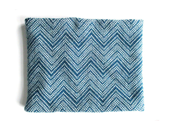 Blue And Grey Round Scarf