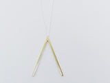 Brass V Necklace