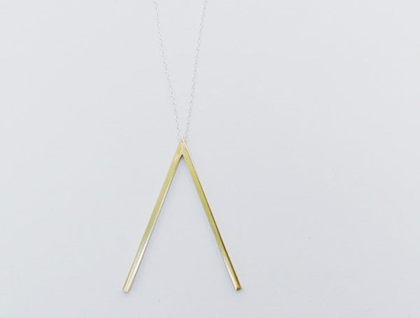 Brass V Necklace