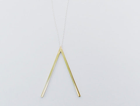 Brass V Necklace