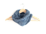 Blue And Grey Round Scarf