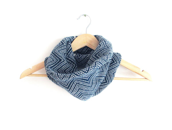 Blue And Grey Round Scarf