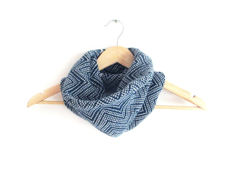 Blue And Grey Round Scarf