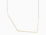Geometric Brass Statement Necklace