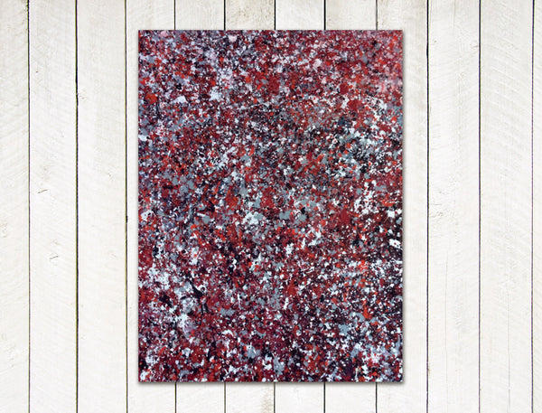 acrylic painting on canvas black into blood
