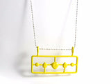 Five Metal Diamonds Necklace, in YELLOW
