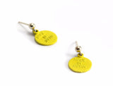 Delicate YELLOW Dangling Earrings, with 