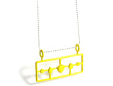 Five Metal Diamonds Necklace, in YELLOW