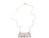 Five Metal Diamonds Necklace, in NUDE PINK
