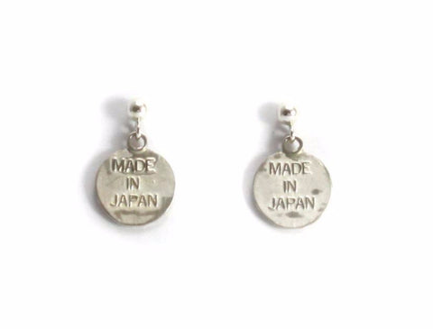 Delicate Silver Dangling Earrings, with "MADE IN JAPAN" Caption.