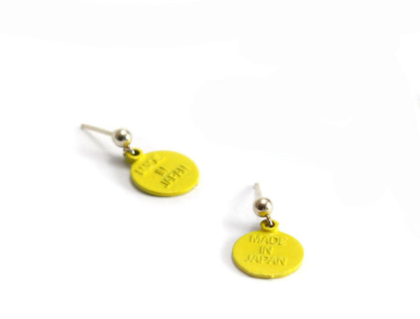 Delicate NUDE Dangling Earrings, with "MADE IN JAPAN" Caption
