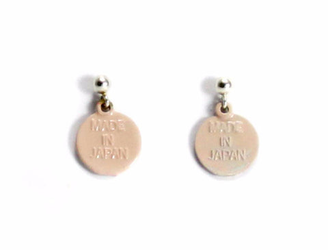 Delicate NUDE Dangling Earrings, with "MADE IN JAPAN" Caption