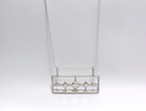 Five Metal Diamonds Necklace, in Silver