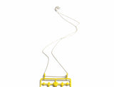 Five Metal Diamonds Necklace, in YELLOW