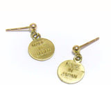 Delicate Golden Dangling Earrings, with 