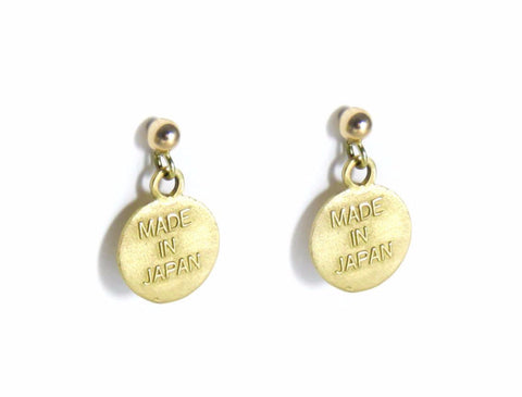 Delicate Golden Dangling Earrings, with "MADE IN JAPAN" Caption