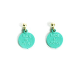 Delicate NUDE Dangling Earrings, with 