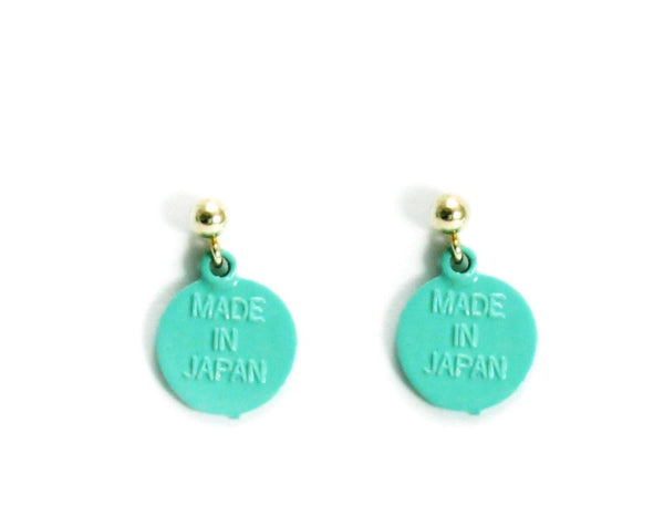 Delicate NUDE Dangling Earrings, with "MADE IN JAPAN" Caption