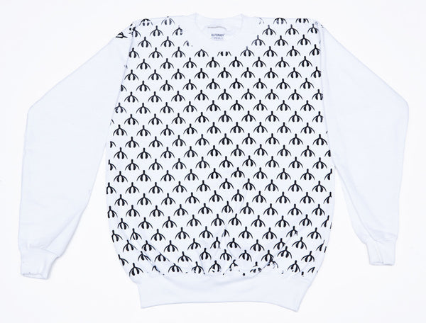 FLEUR-DE-CLIT | Unisex Crewneck, Black on White Sophia Wallace