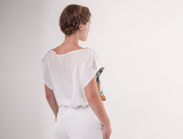 Floral Print Silk Shirt oaoa studio