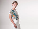 Floral Print Silk Shirt oaoa studio