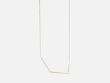 Geometric Brass Statement Necklace