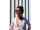 Geometric Brass Statement Necklace
