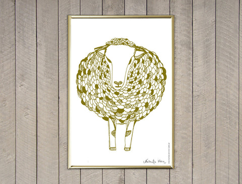 "Gold Sheep" Screen Print
