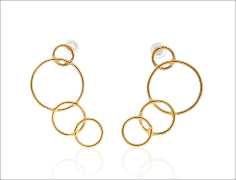 Gold Circle Earrings