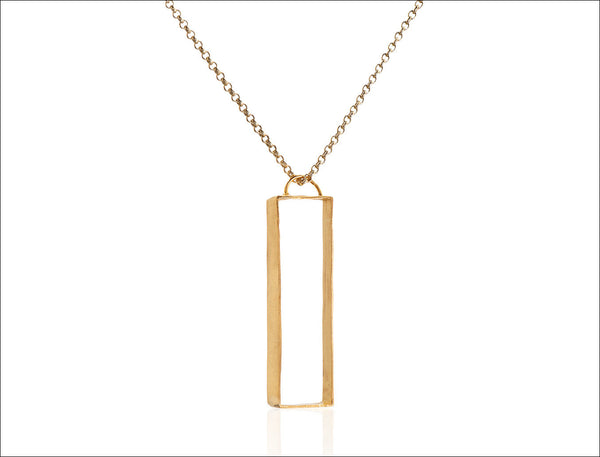 Gold Rectangle Necklace