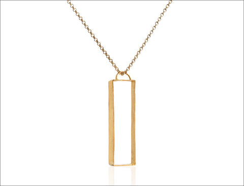Gold Rectangle Necklace