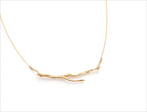 Golden Tree Branch Necklace