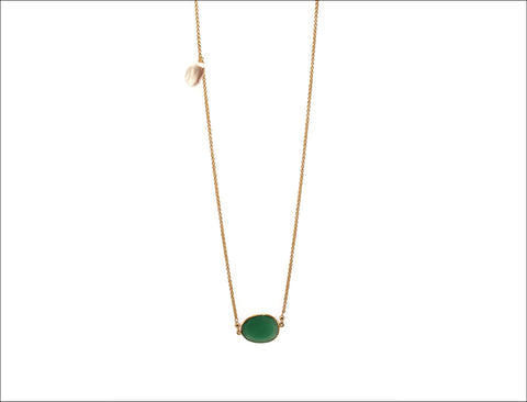 Green Onyx Vermeil Jessica Necklace/Bracelet