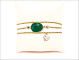 Green Onyx Vermeil Jessica Necklace/Bracelet