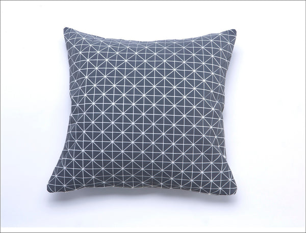 Grey Origami Geometric Pillow