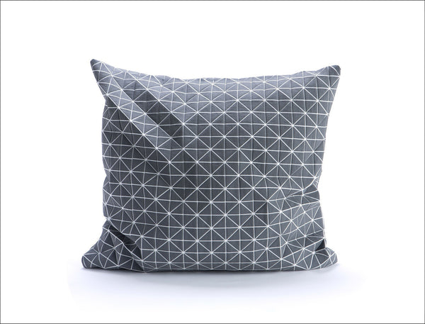 Grey Origami Geometric Pillow