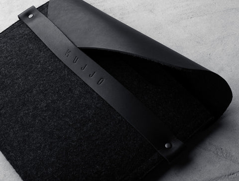 Handmade iPad Envelope Sleeve - Black