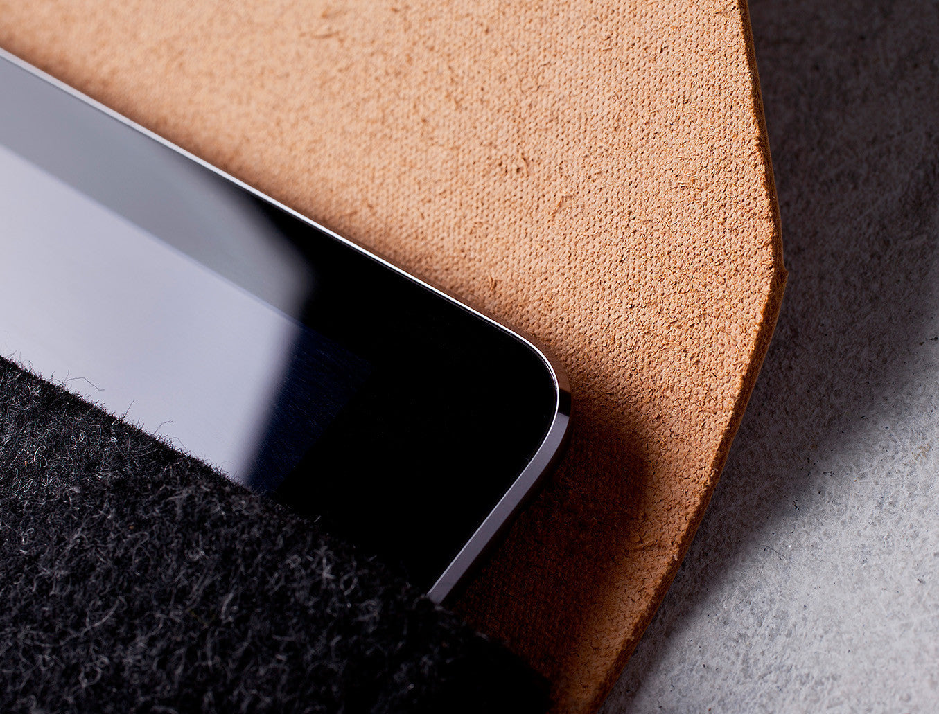 Handmade iPad Envelope Sleeve - Tan