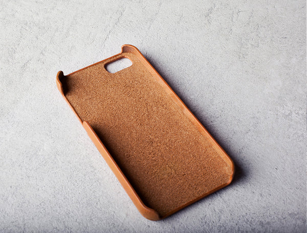 Handmade Leather iPhone 5(s) Wallet Case - Tan
