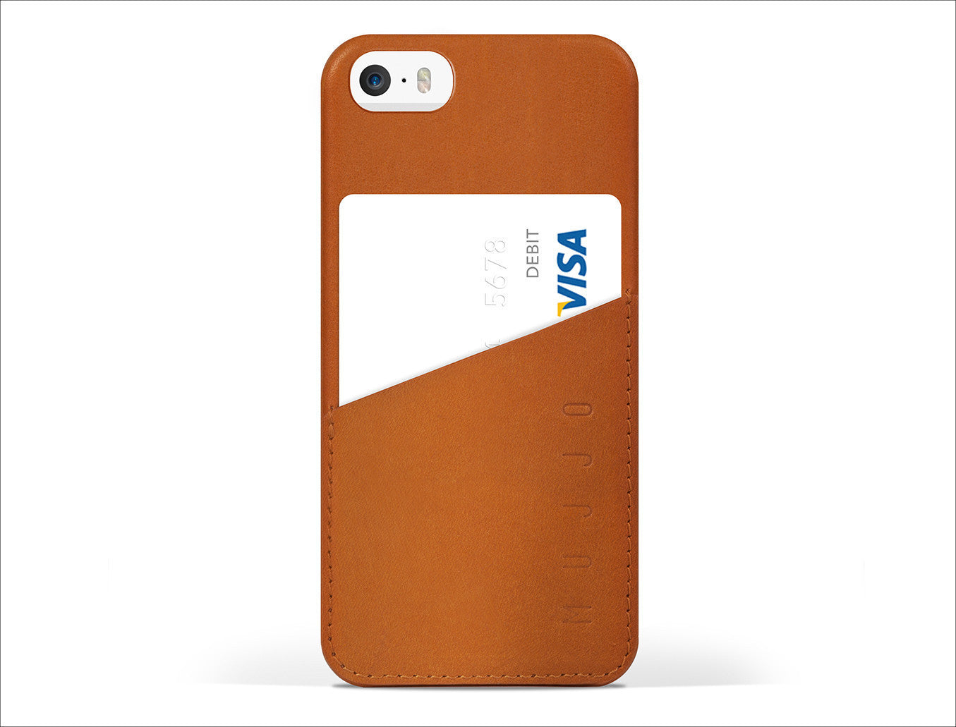 Handmade Leather iPhone 5(s) Wallet Case - Tan