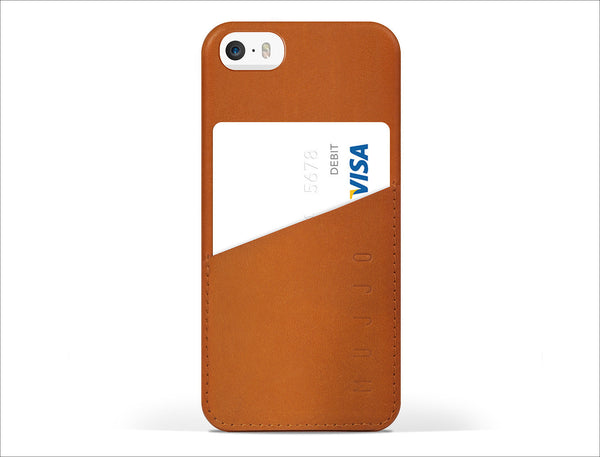 Handmade Leather iPhone 5(s) Wallet Case - Tan