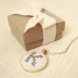 Hand-Stitched Initials Necklace