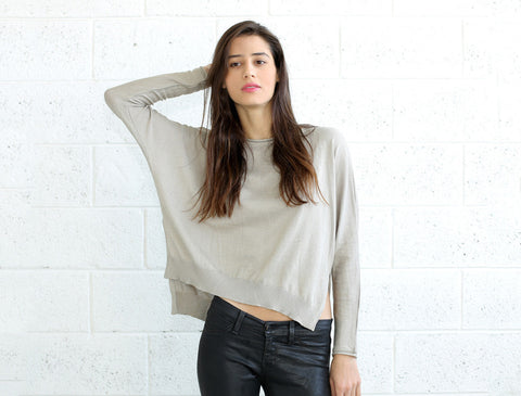 Kimono Cut Sweater, Stone