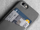 Leather Wallet Case for iPhone 6 - Grey