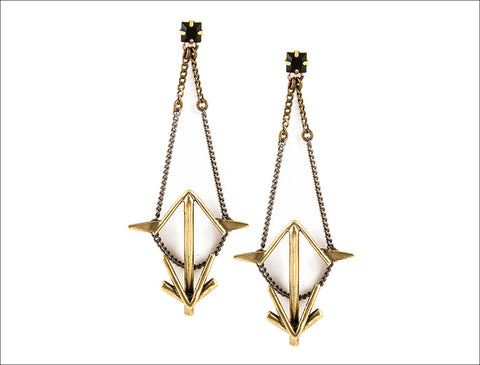 Leona Earrings Brass