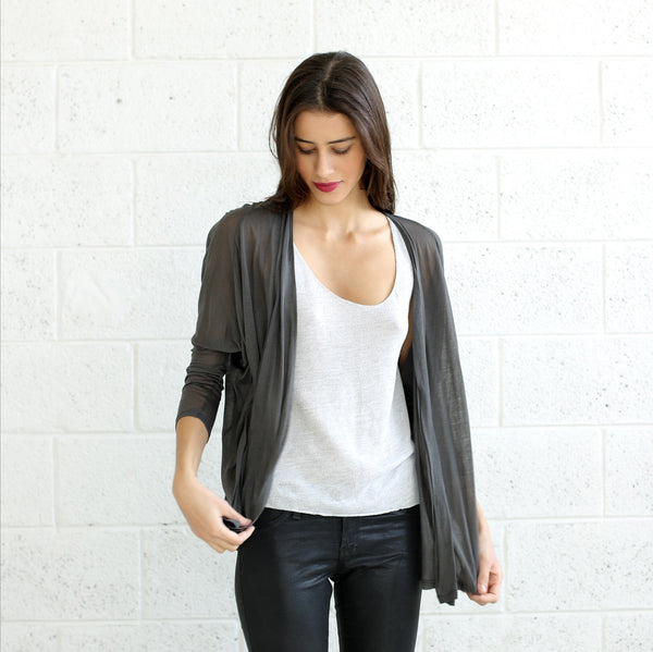Love Cardigan, Dark Grey Naftul