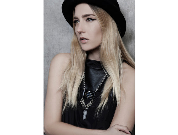 BLACK Collection Magic Crystal Pendant Necklace