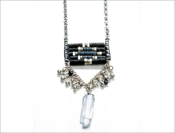 BLACK Collection Magic Crystal Pendant Necklace